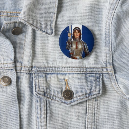 Badge Rond 5 Cm Jeanne d'Arc (En situation)