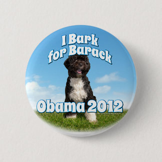 Badge Rond 5 Cm J'écorce pour Barack, BO le premier chien Obama