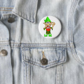 Badge Rond 5 Cm Jed Elf tordu (En situation)
