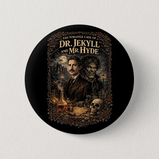 Badge Rond 5 Cm Jekyll et Hyde (Devant)