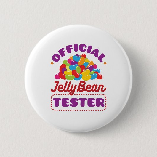 Badge Rond 5 Cm Jelly Bean Tester Officielle Candy de Pâques (Devant)