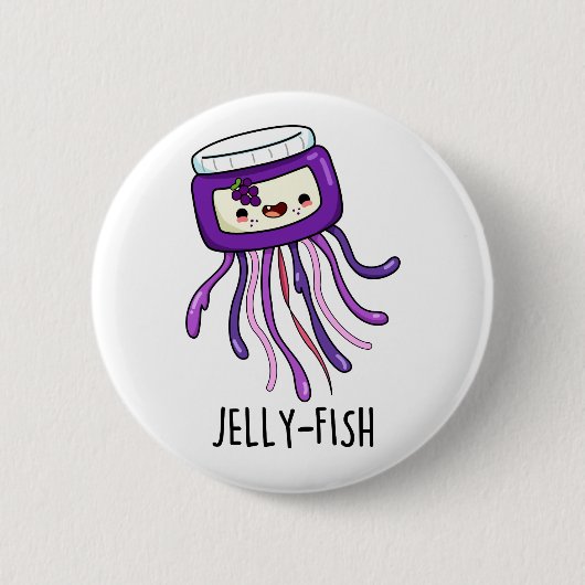 Badge Rond 5 Cm Jelly-fish Drôle Jelly Jar Pun (Devant)