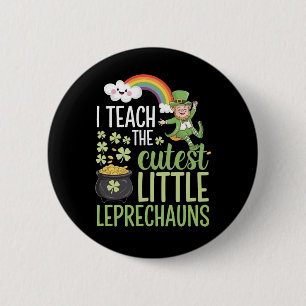 Badge Rond 5 Cm J'enseigne aux plus mignons petits leprechauns pro
