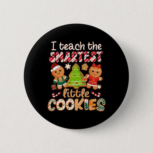 Badge Rond 5 Cm J'Enseigne Les Petits Cookies Les Plus Intelligent (Devant)