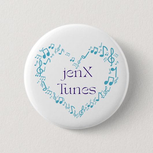 Badge Rond 5 Cm jenX Tunes (Devant)