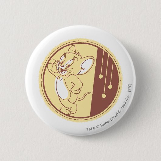 Badge Rond 5 Cm Jerry En Cercle (Devant)