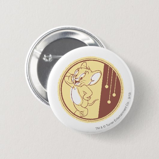 Badge Rond 5 Cm Jerry En Cercle (Devant & derrière)