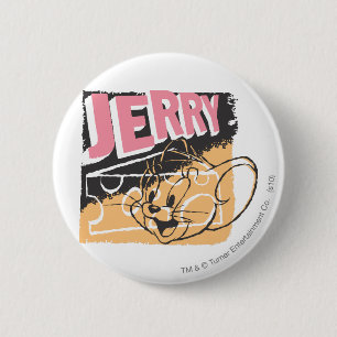 Badge Rond 5 Cm Jerry Face au fromage