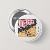 Badge Rond 5 Cm Jerry Face sur le fromage (Devant & derrière)