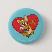 Badge Rond 5 Cm Jerry Mouse habillée en Valentine Cupide (Devant)