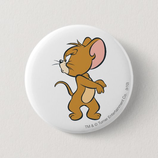 Badge Rond 5 Cm Jerry Regarder En Arrière En Colère (Devant)