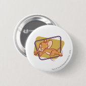 Badge Rond 5 Cm Jerry Running Peur (Devant & derrière)