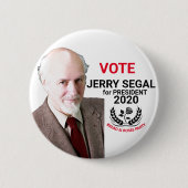 Badge Rond 5 Cm Jerry Segal pour le président 2020 (Devant)