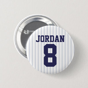 Badge Rond 5 Cm Jersey de baseball avec nom et numéro personnalisé
