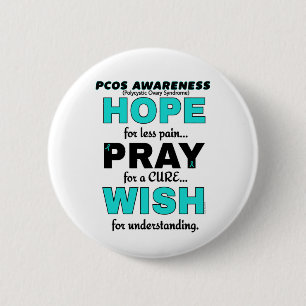 Badge Rond 5 Cm J'espère que je souhaite...PCOS