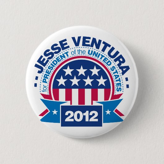 Badge Rond 5 Cm Jesse Ventura pour le président 2012 (Devant)