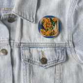 Badge Rond 5 Cm jester des années 1920 (En situation)