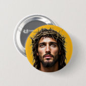 BADGE ROND 5 CM JESUS (Devant & derrière)