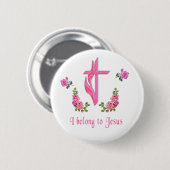 Badge Rond 5 Cm Jésus (Devant & derrière)