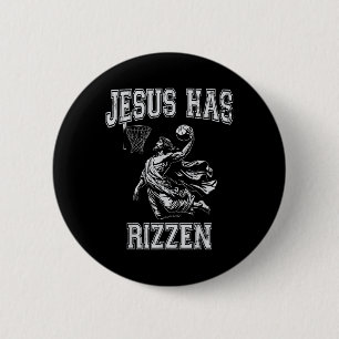 Badge Rond 5 Cm Jésus A Rizzen Vintage 90s Drôle Jésus Jouant B