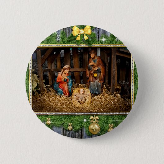 Badge Rond 5 Cm Jesus born (Devant)