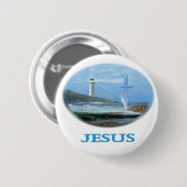 Badge Rond 5 Cm Jésus chrétien (Devant & derrière)