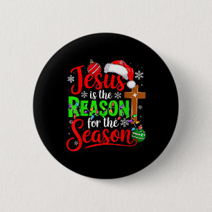 Badge Rond 5 Cm Jésus Costume Fier Raison De La Saison Noël Sa