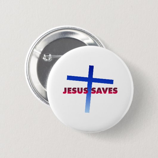 Badge Rond 5 Cm Jésus économise (Devant & derrière)