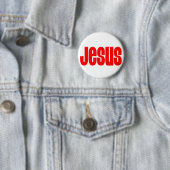 Badge Rond 5 Cm Jésus en rouge (En situation)