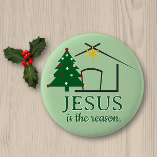 Badge Rond 5 Cm Jésus est basé sur la foi de la raison