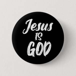 Badge Rond 5 Cm JÉSUS EST DIEU Foi chrétienne