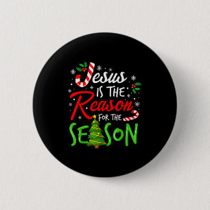 Badge Rond 5 Cm Jésus est la raison de la saison de la foi chrétie