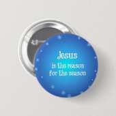 Badge Rond 5 Cm Jésus est la raison de Noël de saison (Devant & derrière)