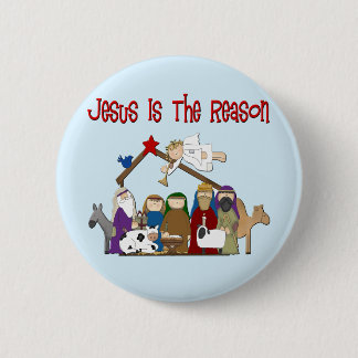 Badge Rond 5 Cm Jésus est la scène du responsable de la raison