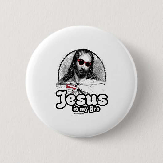 Badge Rond 5 Cm Jésus est mon Bro (Devant)