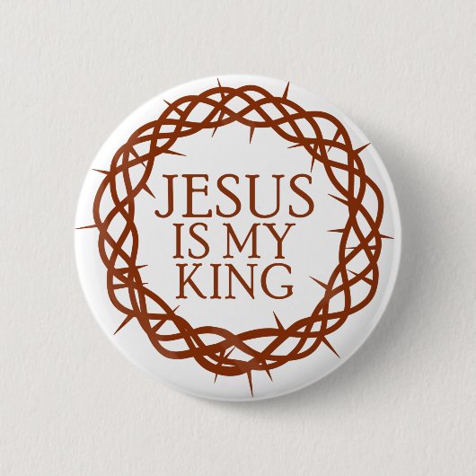 Badge Rond 5 Cm Jésus est mon roi (Devant)