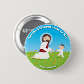 Badge Rond 5 Cm Jésus et enfant (Devant & derrière)