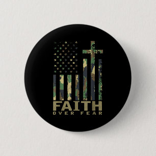 Badge Rond 5 Cm Jésus Foi Sur La Peur Croix Chrétienne Dieu Fait N