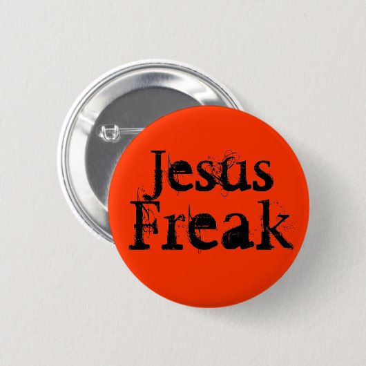 Badge Rond 5 Cm Jesus Freak (Devant & derrière)