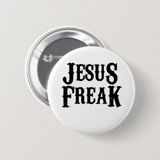 Badge Rond 5 Cm Jesus Freak (Devant & derrière)