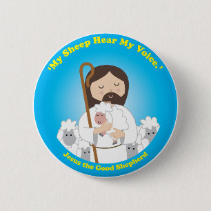 Badge Rond 5 Cm Jésus le Bon Pasteur