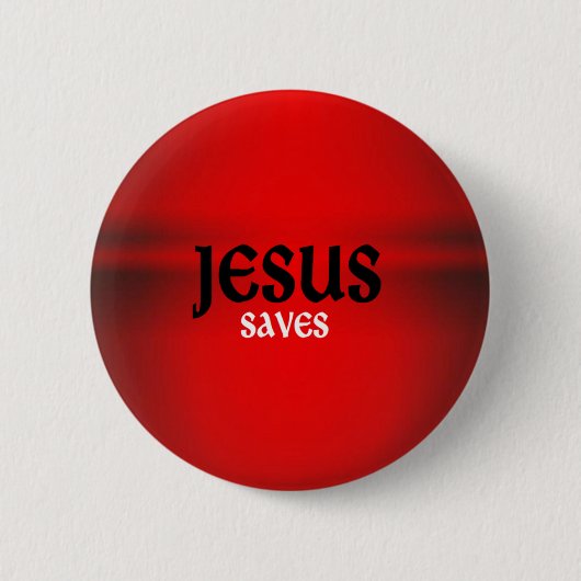 Badge Rond 5 Cm Jésus le bouton de sauvegarde (Devant)