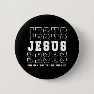 Badge Rond 5 Cm Jésus Le chemin de la vérité et de la vie