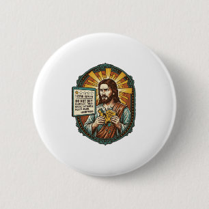 Badge Rond 5 Cm Jésus Mauvaise Influence Produit Avis Échec Humour