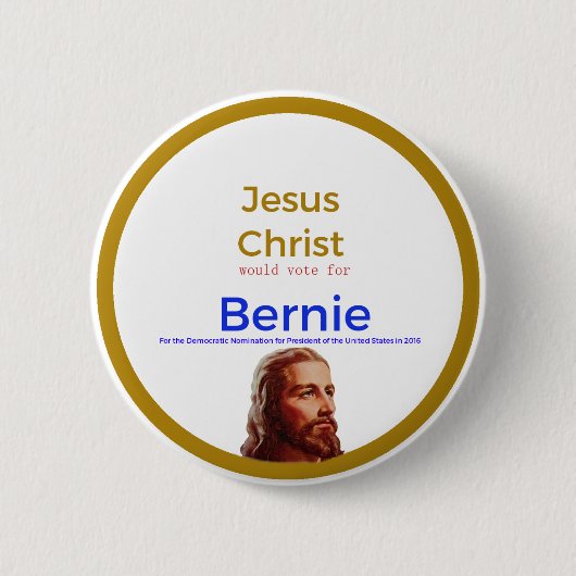 Badge Rond 5 Cm Jésus pour Bernie (Devant)