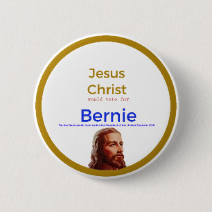 Badge Rond 5 Cm Jésus pour Bernie