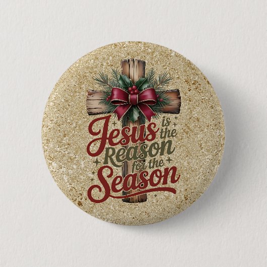 Badge Rond 5 Cm Jesus Reason Season Button (Devant)
