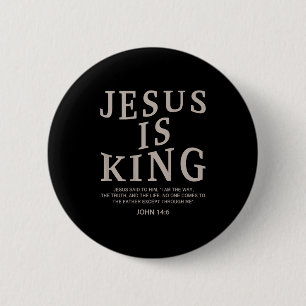 Badge Rond 5 Cm Jésus Roi Chrétiens Hommes Jeunesse Dieu Bon Fils