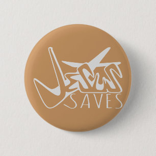 BADGE ROND 5 CM JÉSUS SAUVE GRAFFITI