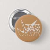 BADGE ROND 5 CM JÉSUS SAUVE GRAFFITI (Devant & derrière)